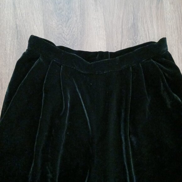 Vintage Cache Velvet Wide Leg Black Holiday Dress Pants Size 10 - Picture 2 of 6